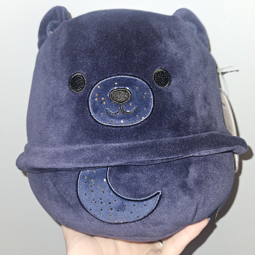 NWT Lunar Moon Bear🌙 Adopt Me! 8" Roblox Squishmallow navy blue & gold